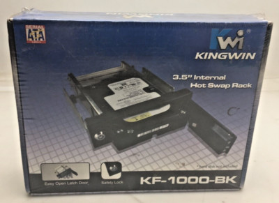 KINGWIN KF-1000-BK 3.5'' Internal Hot Swap Rack - Safety Lock - NEW - Sealed Box