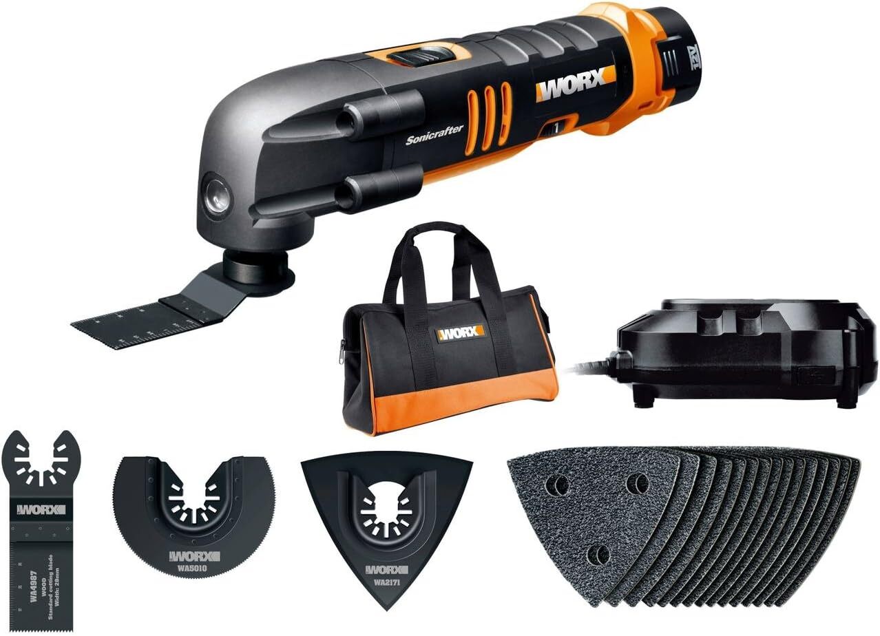 WORX Akku-Multifunktionswerkzeug »Sonicrafter WX677« inklusive 18-tlg. Zubehör-S