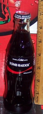 2018 COKE ZERO SHARE A COKE WITH TOMB RAIDER 8 OUNCE GLASS COCA - COLA BOTTLE