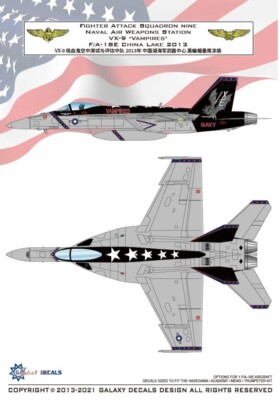 Galaxy 1/48 F/A-18E VX-9 Vampires Sqn 9 China Lake Has/Meng/Trump Decals + Masks