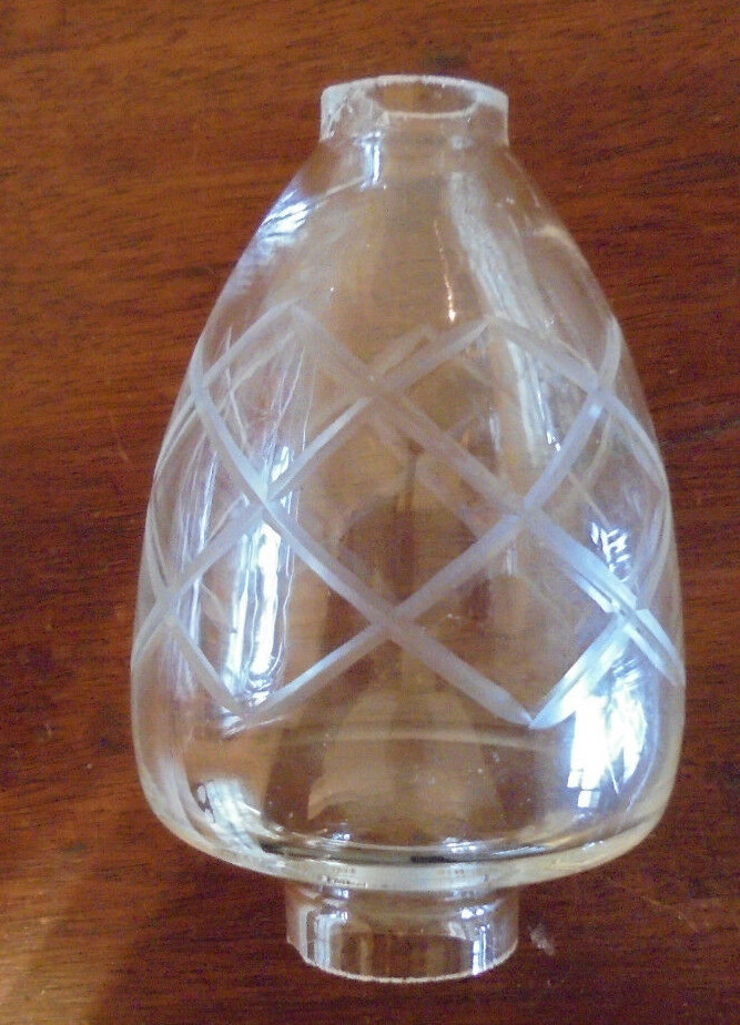 2 OLDER CRYSTAL GLASS CENTER COLUMNS SPACERS 9.5” AND 4”CHANDELIER LAMP PARTS