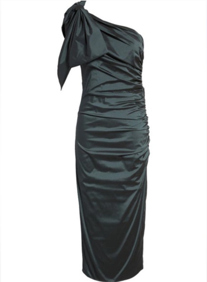 Pre-owned Veronica Beard $798  Belis Dress In Emerald In Green