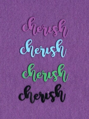 CHERISH  die cuts scrapbook cards