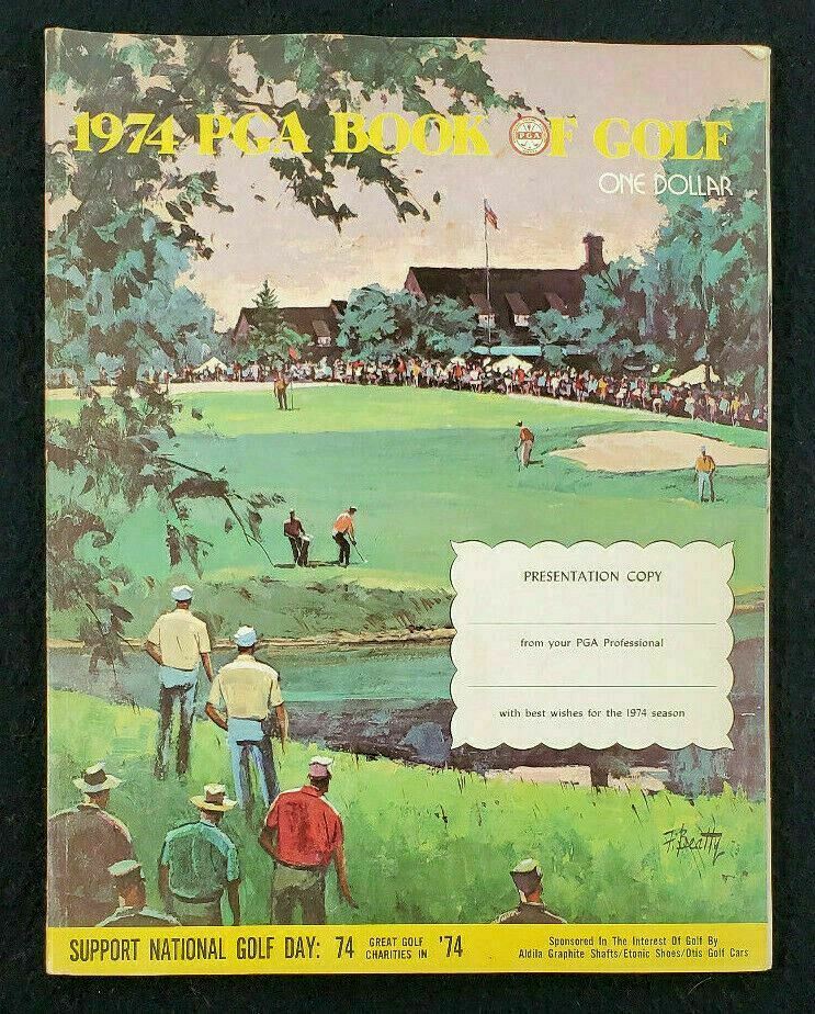1974 PGA Book of Golf w/ Old Golfers and Pictures Wrappers