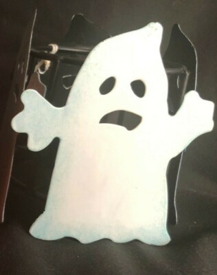 RUSS BERRIE -  METAL HALLOWEEN VOTIVE HOLDER - GHOSTS