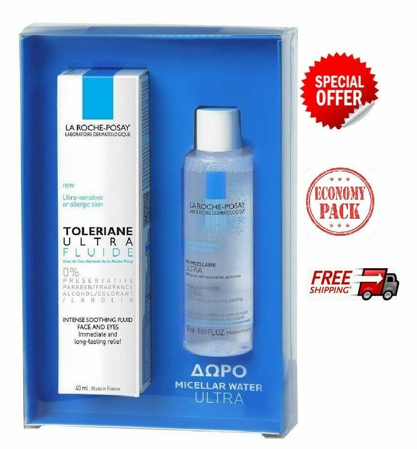 Details About La Roche Posay Promo Toleriane Ultra Fluid Cream 40ml Bonus Eau Micellaire Ultra