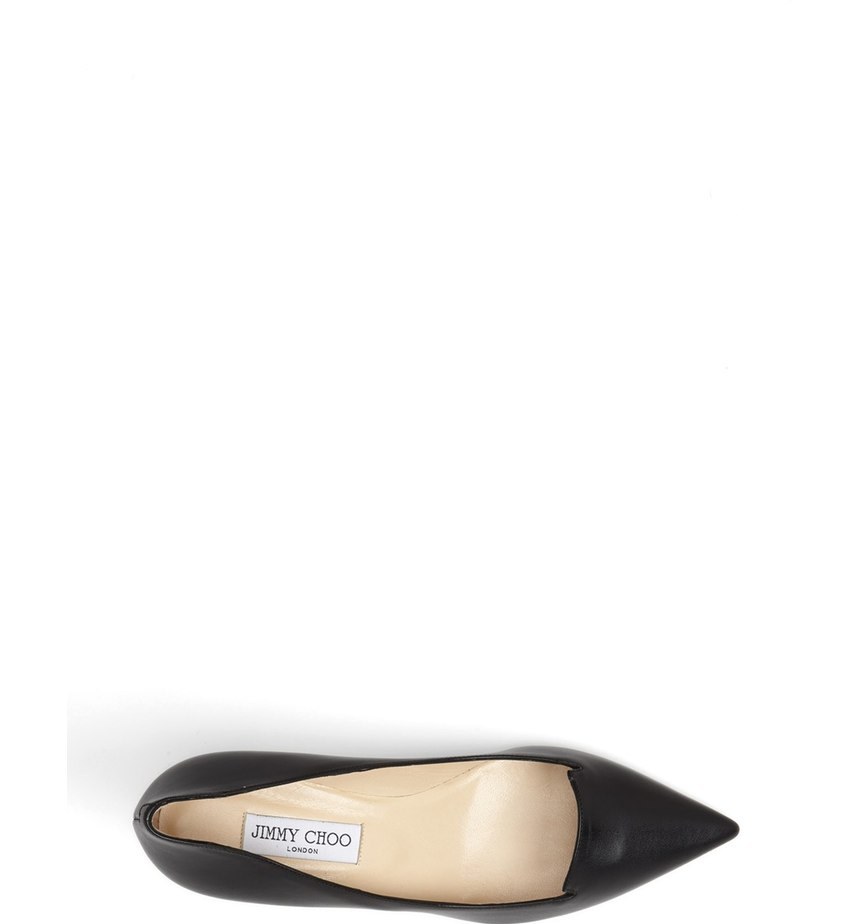 New Jimmy Choo Allure Black Leather Pointy Toe Pumps Women 36/6 4675