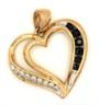 Sapphire & Diamond Heart Pendant 9ct Yellow Gold Beautiful Fine Jewellery-2.JPG