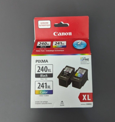 Canon PG-240XL Black Ink + CL-241XL Color Ink High Capacity Cartridges Combo