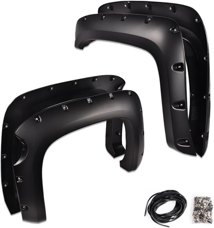 4Pc Fender Flare Set for 2007-2013 Chevy Silverado 1500 5.8ft Short Bed