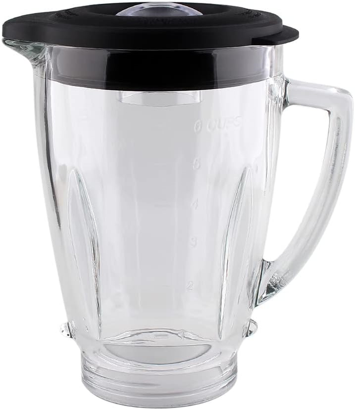 Parts Glass Jar with Lid Compatible with Oster Pro 1200 Blender Clear