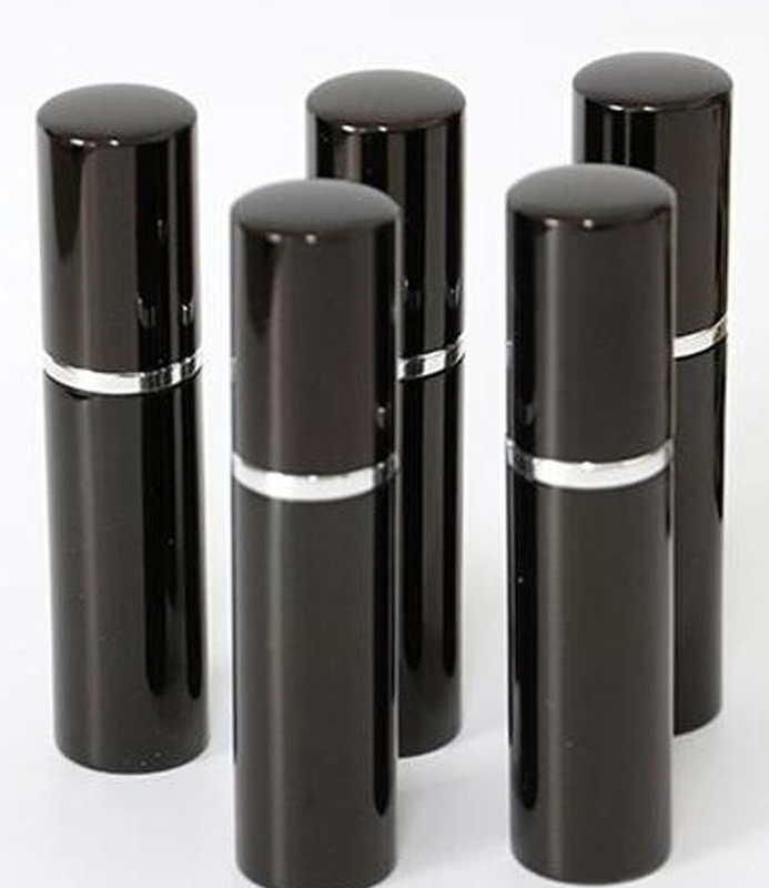 10 Pack - 5Ml Black Glass Spray Bottle Atomizer Refillable Perfume