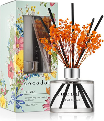COCODOR Flower Reed Diffuser Set / 6.7Oz / Garden Lavender/Scent Diffuser with S