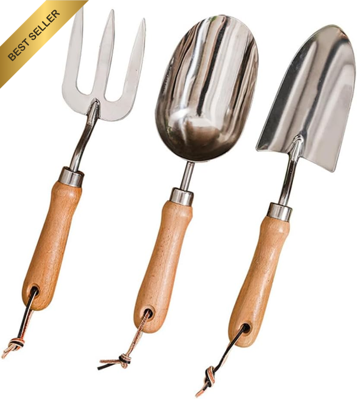 3PCS Gardening Shovel, Stainless Steel Garden Tools, Heavy Duty Planting Hand Sh