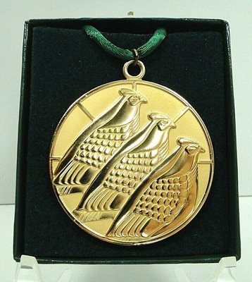 12 Days of Christmas Three French HensGold Christmas Ornament 1994 Durham Disney