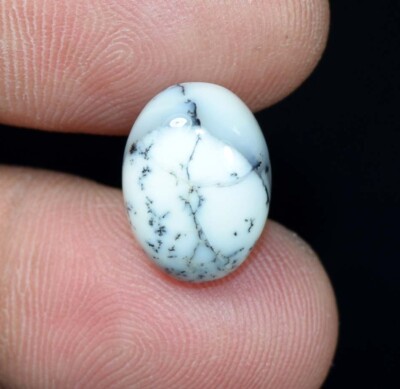 7.45 Cts. 100% Natural Dendrite Opal Oval Cabochon Flat Back Loose Gemstones
