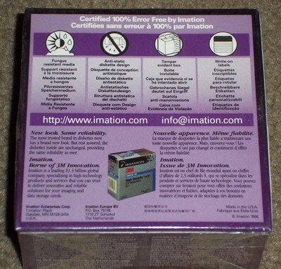 20 NIB FACTORY SEALED IMATION 3M 2HD IBM FORMATTED FLOPPY DISKETTES