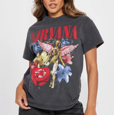 NIRVANA ANGELES IN THE SKY OVERSIZE TEE