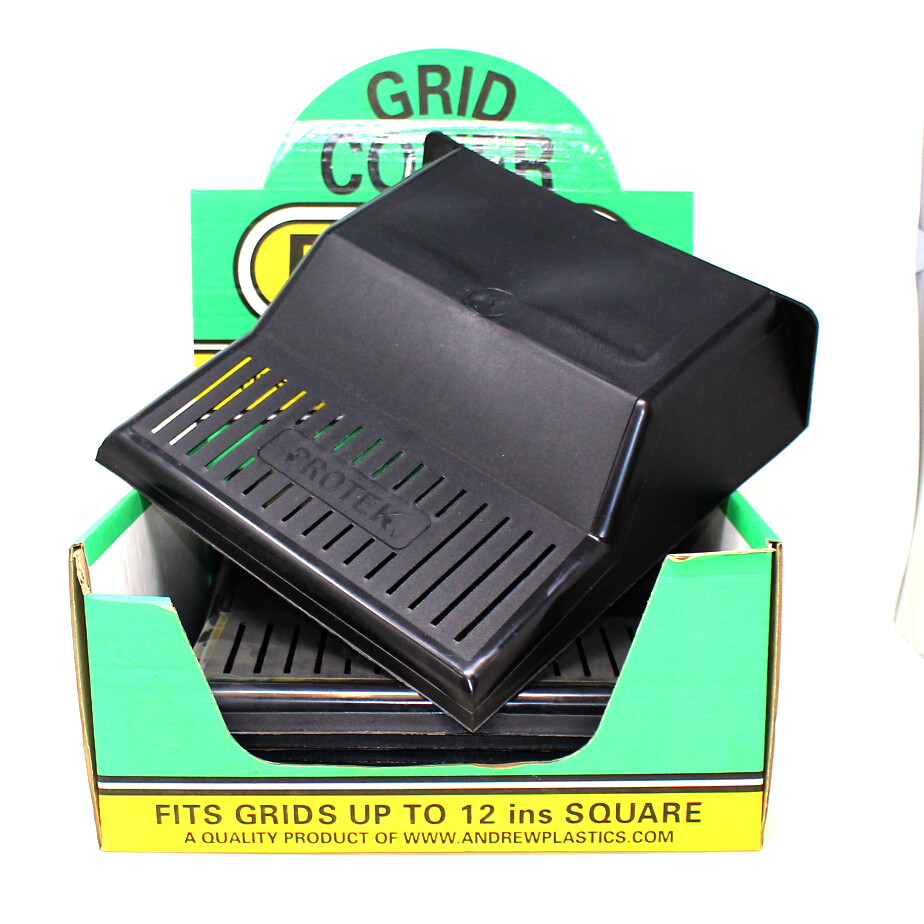 10 PACK PROTEK DRAIN COVERS 30 x 30 x 9cm DURABLE BLACK PLASTIC SLOTTED