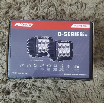 RIGID Industries 202213 D-Series PRO LED Lights Pair of  Spot Projection Fog 