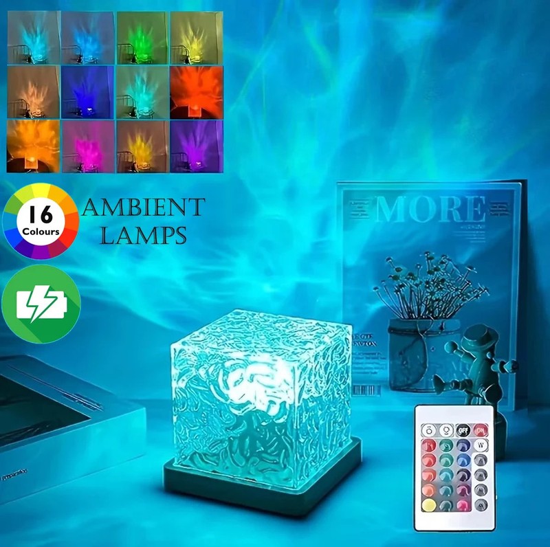 Lampada Aurora Boreale e Oceano - Proiettore LED Notturno con Telecomando