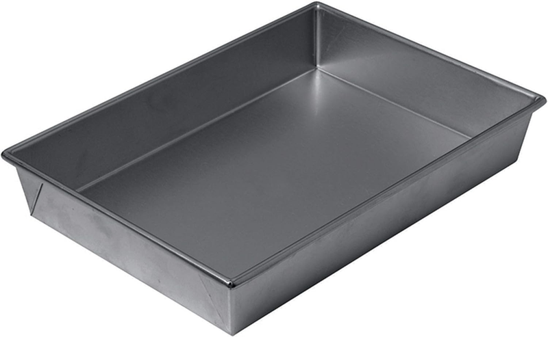 - Aluminized Steel Non-Stick Cake Pan, Professional Baking Tool (9" x 13", Grey)