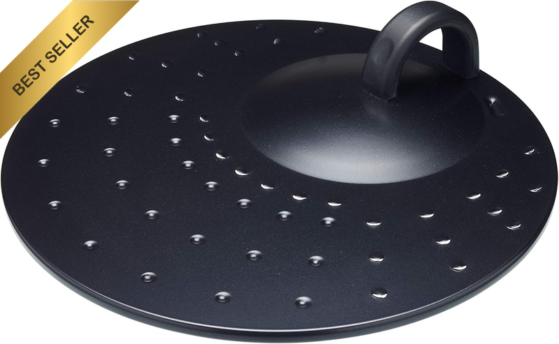 Frying Pan Splatter Guard Lid with Handle, Metal Pan Lid, Dishwasher-Safe 31 Cm