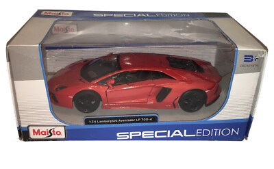 Maisto Special Edition 1:18 Diecast Car Orange Red Lamborghini Aventador LP700-4