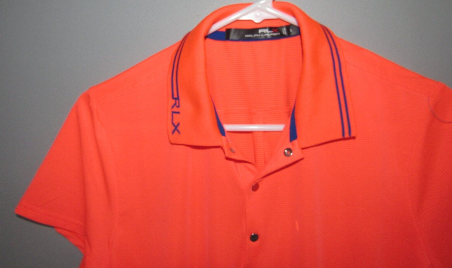 NWOT New RALPH LAUREN RLX Boys Sz Large Orange Golf Polo