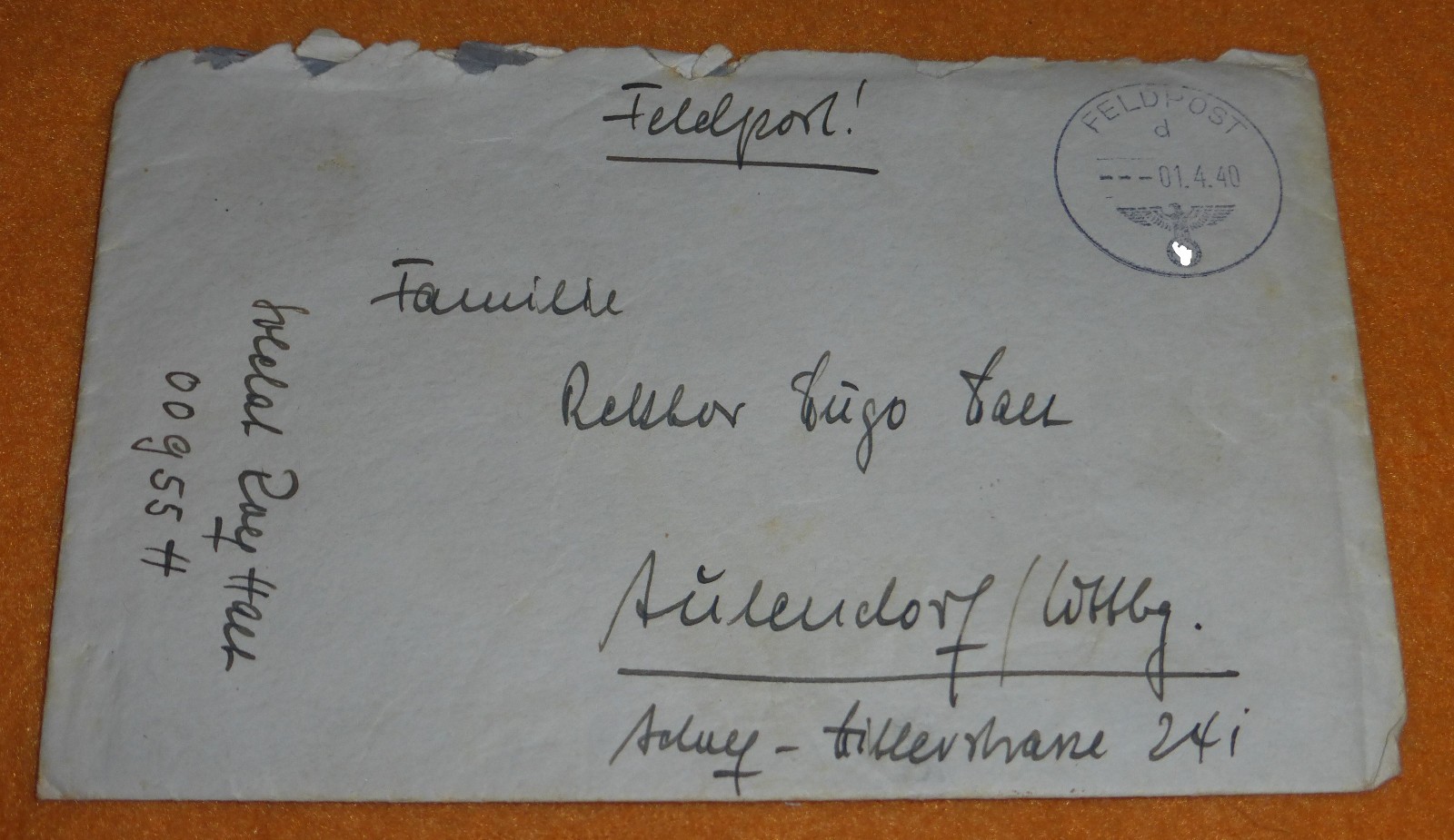 GIR 127 Grenztruppe Saarpfalz Feldpost Hugo Halt Hans Trossbach Aulendorf 1940