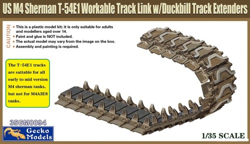 Gecko Models 35GM0094 1/35 US M4 Sherinan T-54E1 Workable