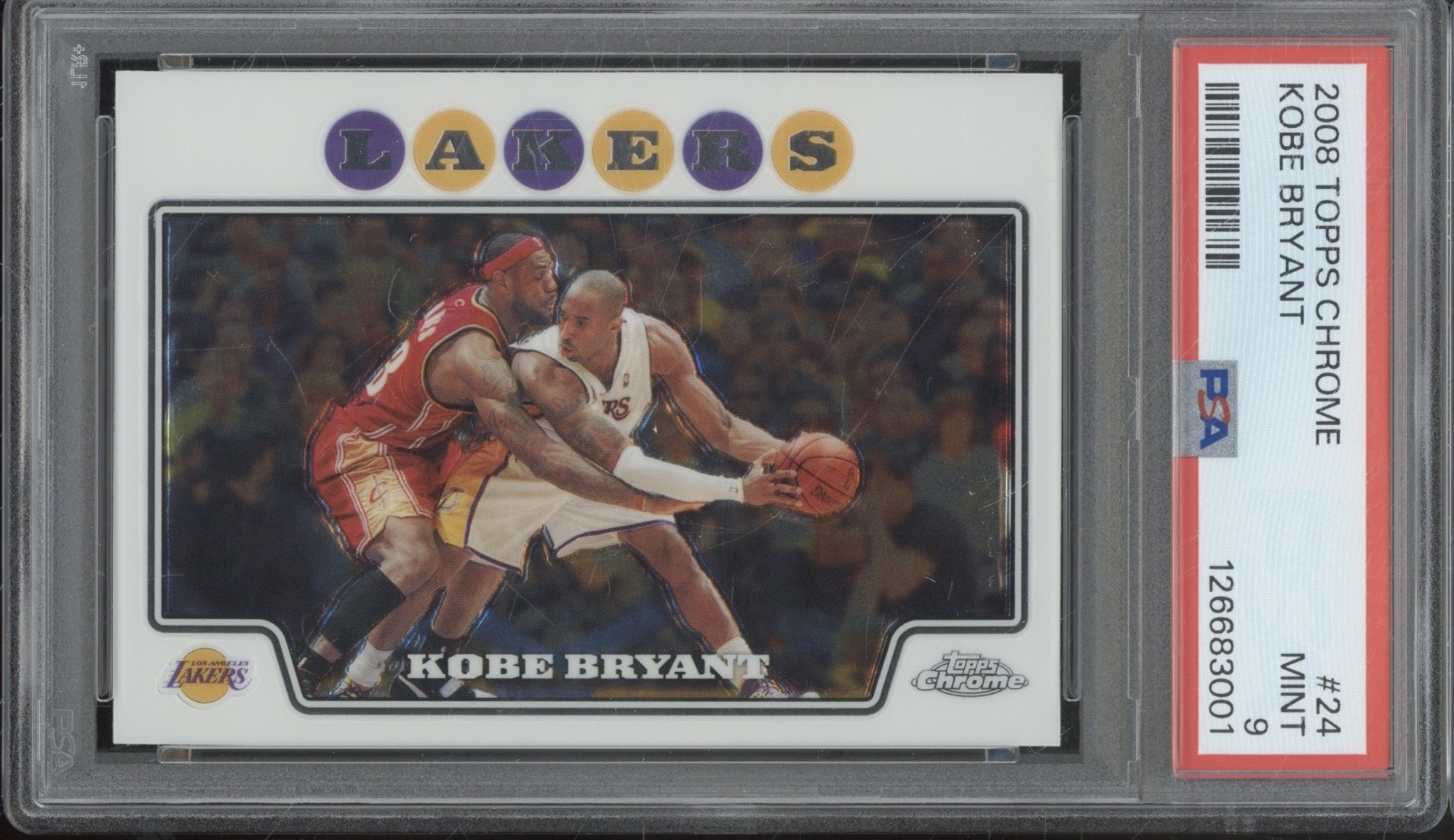 2008 Topps Chrome #24 Kobe Bryant W/ LeBron James Mint PSA 9