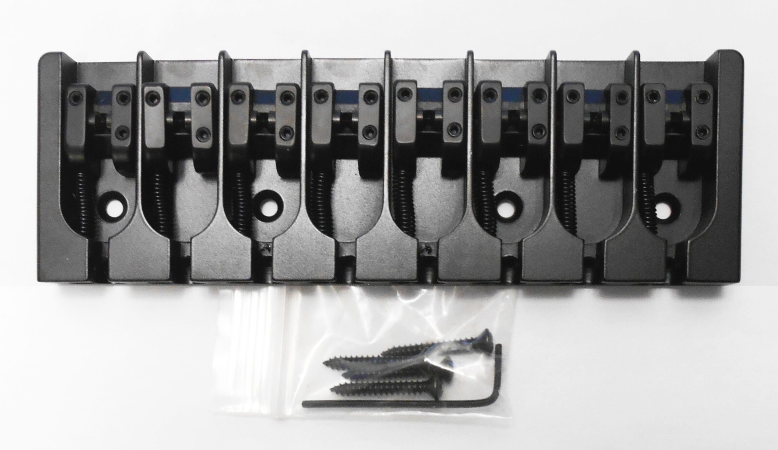 Hipshot 8 String A Style Bass Bridge Aluminum Black .708