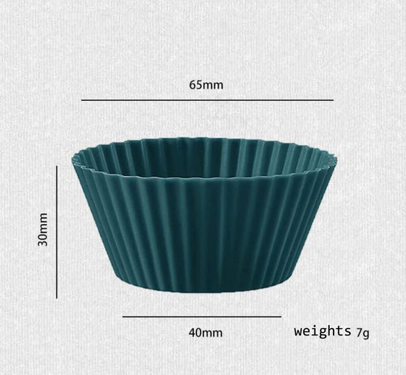 24 PCS Reusable Silicone Baking Cups, Silicone Muffin Liners, Cupcake Liners Muf
