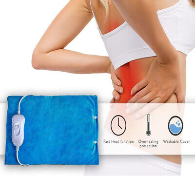 LIVIVO BLUE ELECTRIC HEATED PAD THERMAL HEATING BACK NECK PAIN RELIEF THERAPY