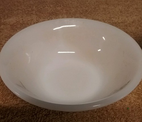 Vintage white glass cream and sugar set by Heat Proof