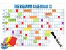 The Big A## Calendar Mid-Year Wall Planner – July to June Dry-Erase Board – Includes 2 Markers and 100 Labels – Lightweight, Easy to Hang Yearly Planner – Plan Goals and Adventures – Blue, 4’x3’