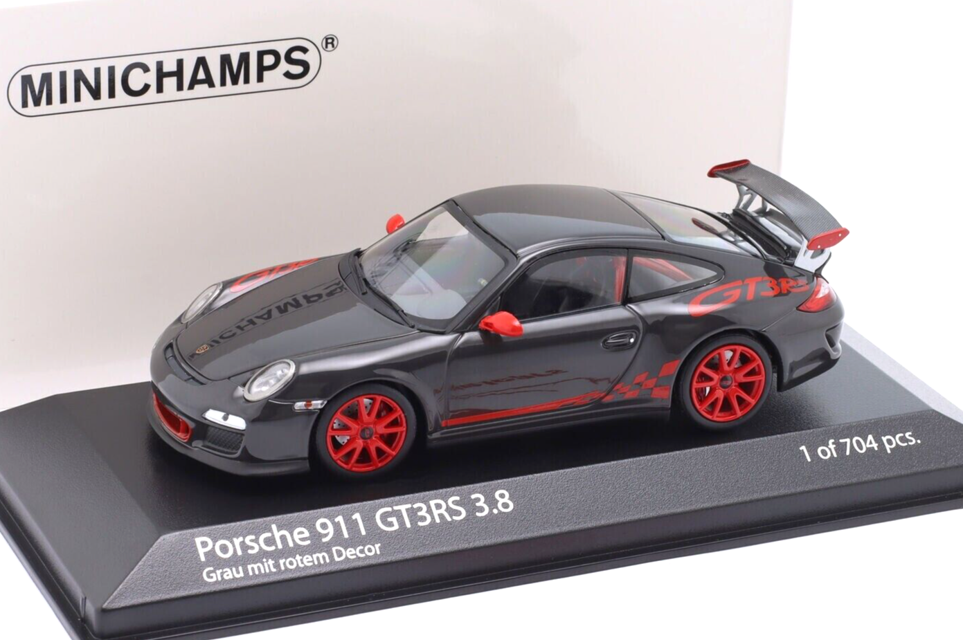 1/43 Porsche 911 (997-2) GT3 RS 3.8 2009 Black Model Car by 1/43 Porsche 911 (997-2) GT3 RS 3.8 2009 Black Model Car by