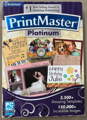 Printmaster Platinum 2012 PC/MAC DVD-ROM Desktop Publishing Software