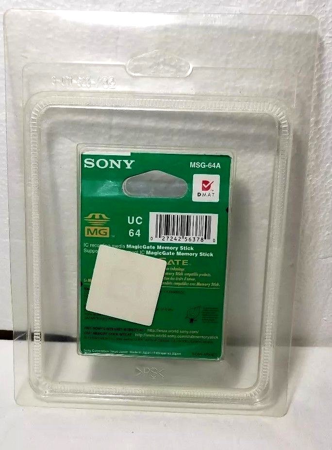 Sony MG 64MB Memory Stick Magic Gate MSG-64A New