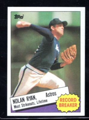 1985 Topps #7 Nolan Ryan Record Breaker Near Mint, Free Shipping 