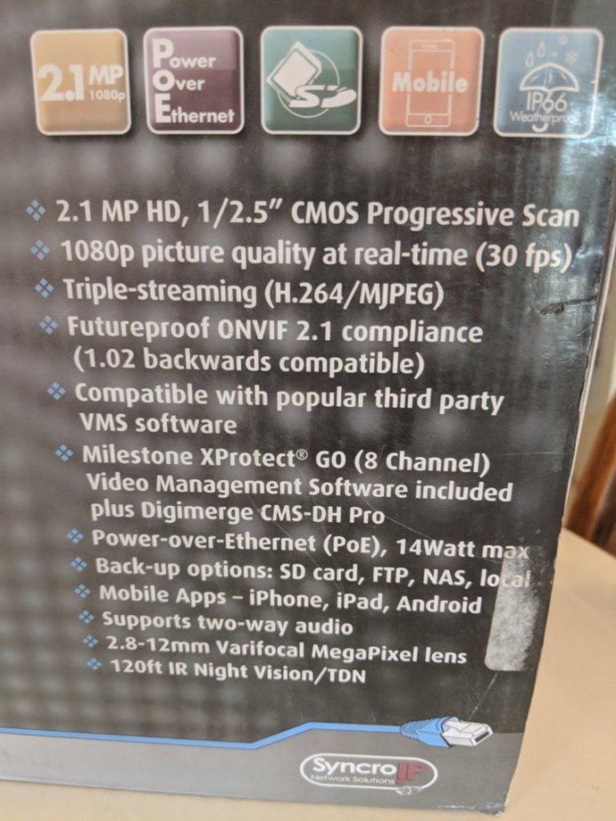 Onvif Synchro Digimerge- DNB14TL2 - 2.1MP IR Varifocal Bullet IP Camera