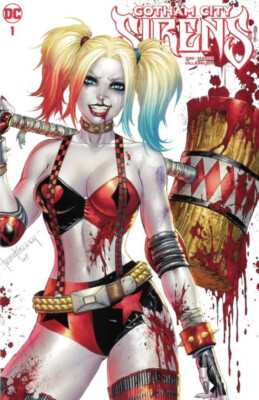 Gotham City Sirens #1 TYLER KIRKHAM Harley Quinn Battle Damage Trade Variant