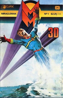 Miracleman 3-D 1B Austin No 3D Glasses Variant FN 1985 Stock Image