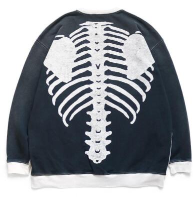 kapital スウェット KAPITAL BONE 2tone remake big sweatshirt black natural brand
