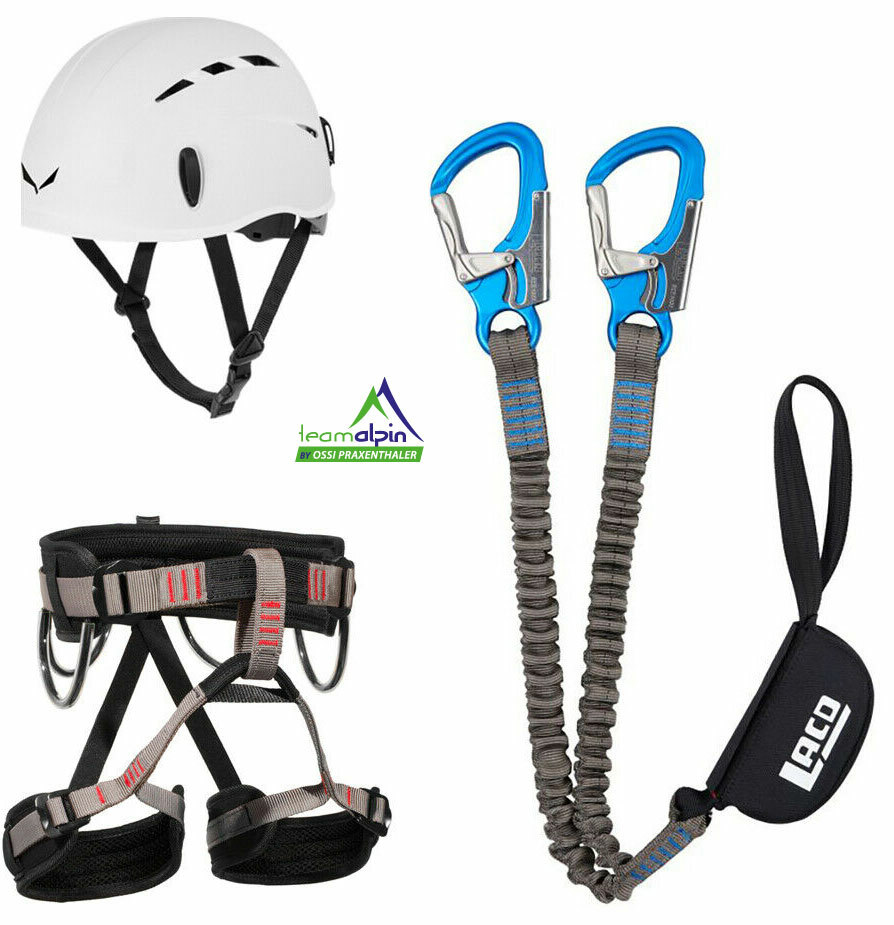 Klettersteigset LACD Ferrata Pro Evo 2.0 + Gurt LACD Start + Salewa Toxo