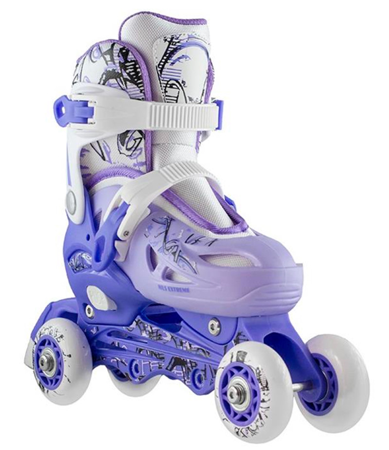 NILS Kinder 4in1 Inliner Rollschuhe Schlittschuhe VERSTELLBAR Triskates Inline