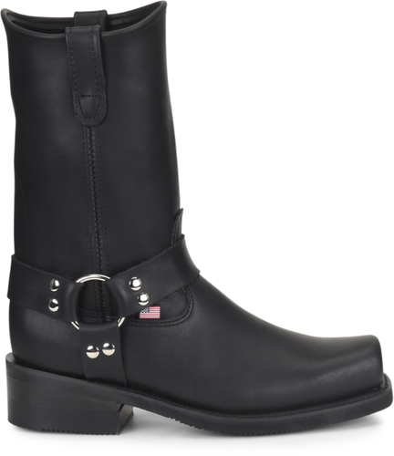 Pre-owned Double-h Boots Men's 11" Barry Harness Boot Black - 4008, Black