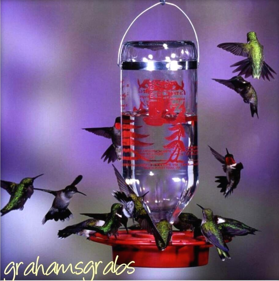 BEST-1 GLASS HUMMINGBIRD FEEDER  32 OZ BEE & WASP PROOF BEST32 MADE IN USA