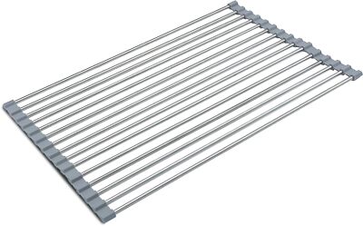 Roll Up Dish Drying Rack Stainless Kitchen Accessories Foldable Dish Rack Ant...